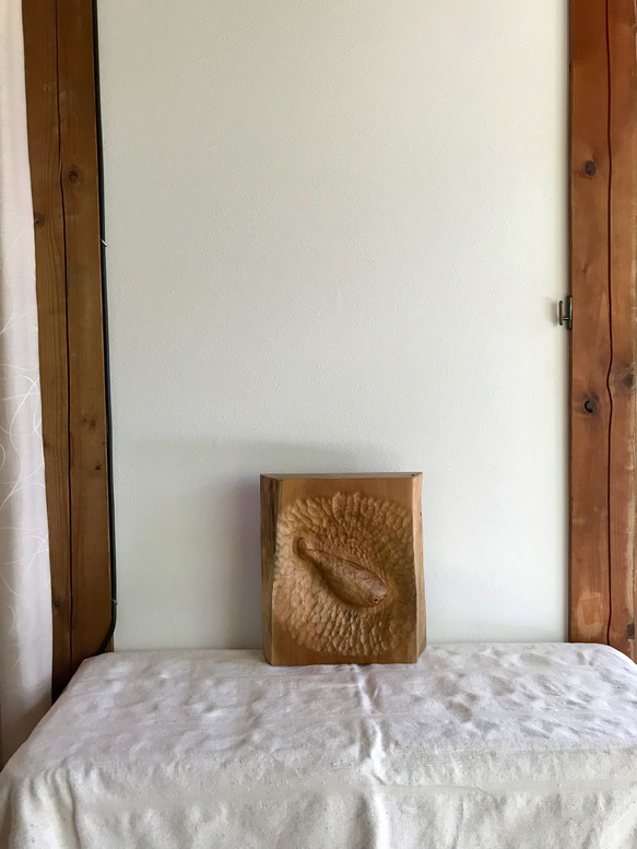 サカバンバンピス　木彫りレリーフ 