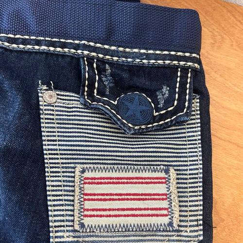 ジーンズ リメイクリュック バックパック デニム 内側キルティング A4