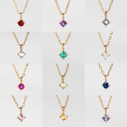 4枚花びらのダイヤモンド0.132ct K10ピンクゴールドネックレス