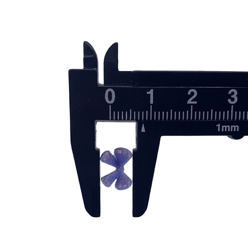 ネイルパーツ リボン 青 11mm 蓄光 ラメ 50個 ぷっくり 半透明 3D