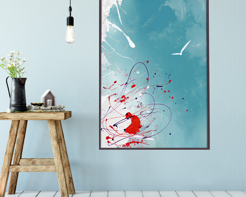 現代アート　空　抽象画　北欧アート　インテリア　癒し　花　北欧　絵画　リラックス 現代アート 空 抽象画 北欧アート インテリア 癒し 花 北欧 絵画
