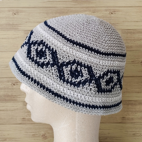 クロシェハット クロシェ帽 手編み バケハ ニット帽 バケットハット