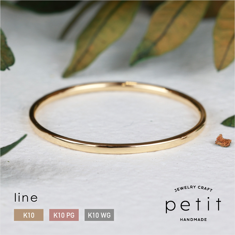 極細リング【line】指輪 10金 ピンクゴールド ホワイトゴールド 華奢 細身 0号〜20号 プレゼント