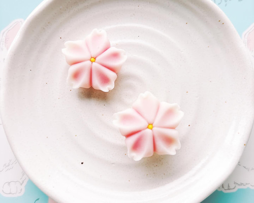 練り切りお花の帯留め ひまわり 朝顔 桔梗 桜 フェイクスイーツ 和菓子