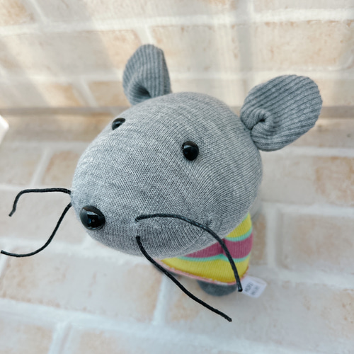 hacodeco様　ねずみ　水色ねずみ　作家　ぬいぐるみ hacodeco様 ねずみ 水色ねずみ 作家 ぬいぐるみ - メルカリ