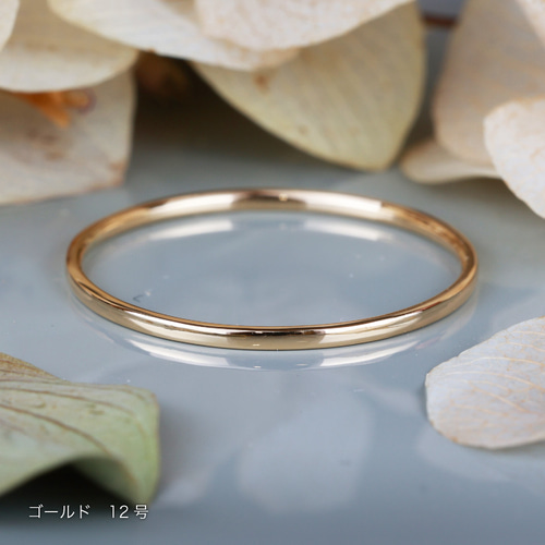 極細リング【line】指輪 18金 ピンクゴールド プラチナ 華奢 細身 0号