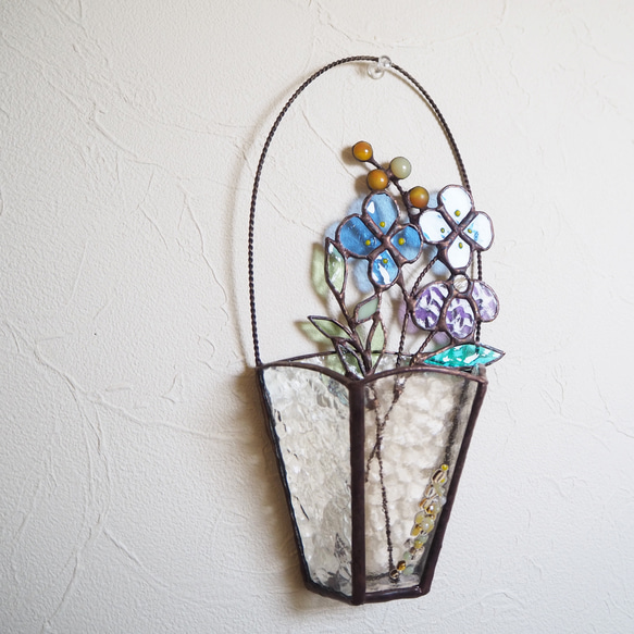 2wayステンドグラス夏のお花のバスケット 11枚目の画像