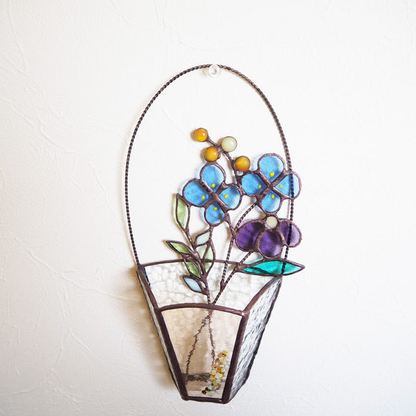 2wayステンドグラス夏のお花のバスケット 12枚目の画像