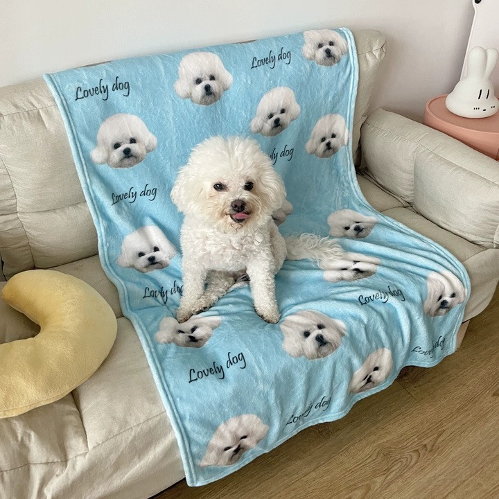 【オーダーメイド】ペット画像カスタム毛布｜猫犬愛用 オフィス・自宅リラックス｜暖かいオリジナルブランケット