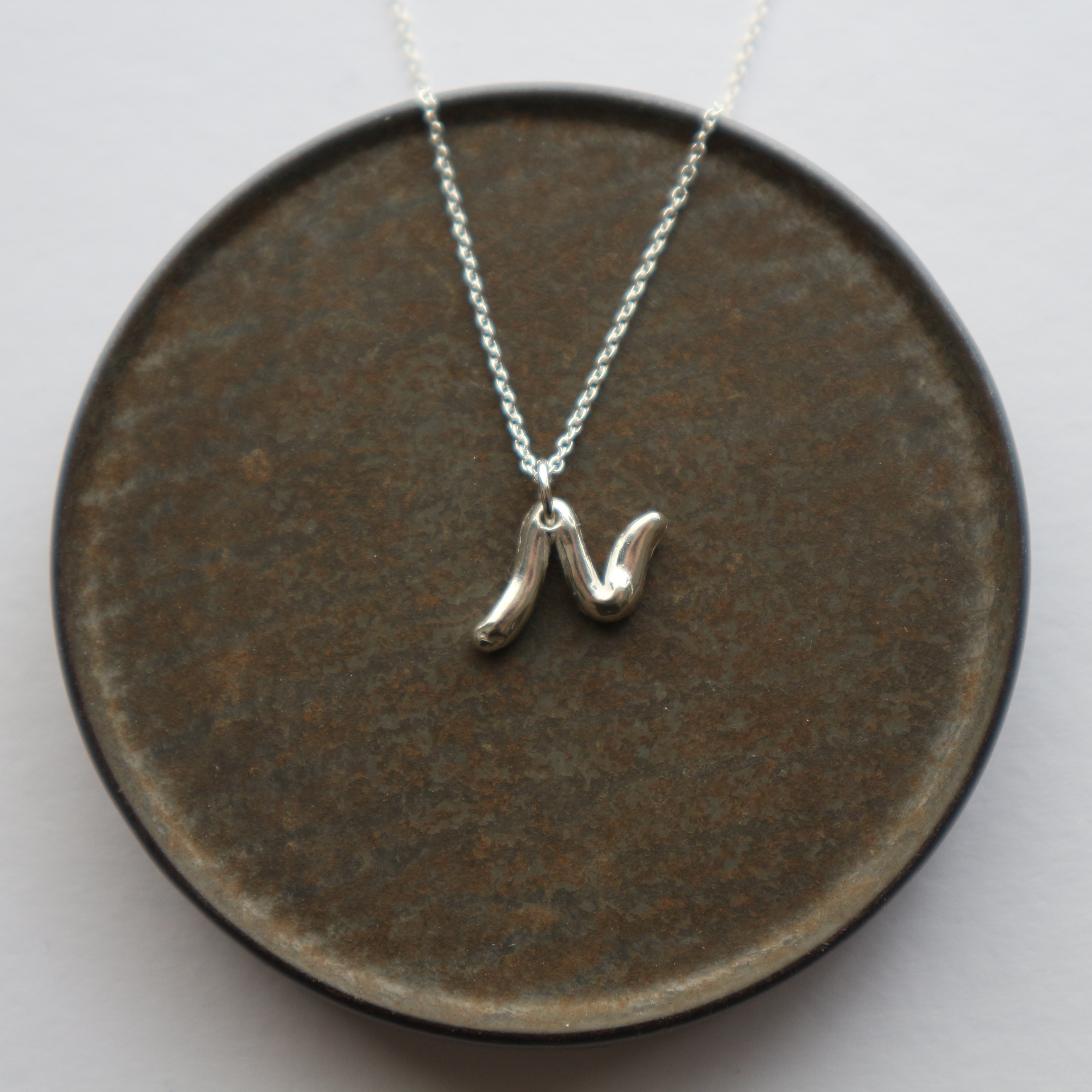 【Silver925】イニシャルのネックレス