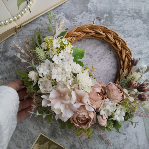 初夏のリース◇サマーリース◇ハーフリース◇ドライフラワーリース