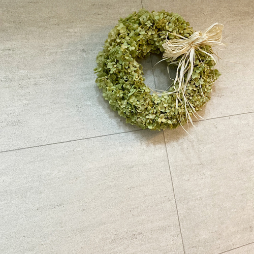 アナベルのラウンドリース ドライフラワーリース 19cm 季節限定