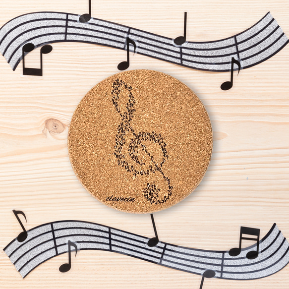 コースター♪『音符で紡いだト音記号』音楽 発表会 クラシック ピアノ