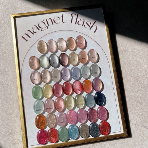 ネイルチップ＊ミラーフラワー パール enoi プランパーマグネット