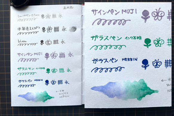 ［手製本］コプティック装のA6ノート  KINKAN TREE　スケッチブック　手帳 5枚目の画像