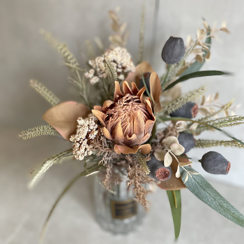 ミニプロテアのアーティフィシャルフラワースワッグ スワッグ atelier