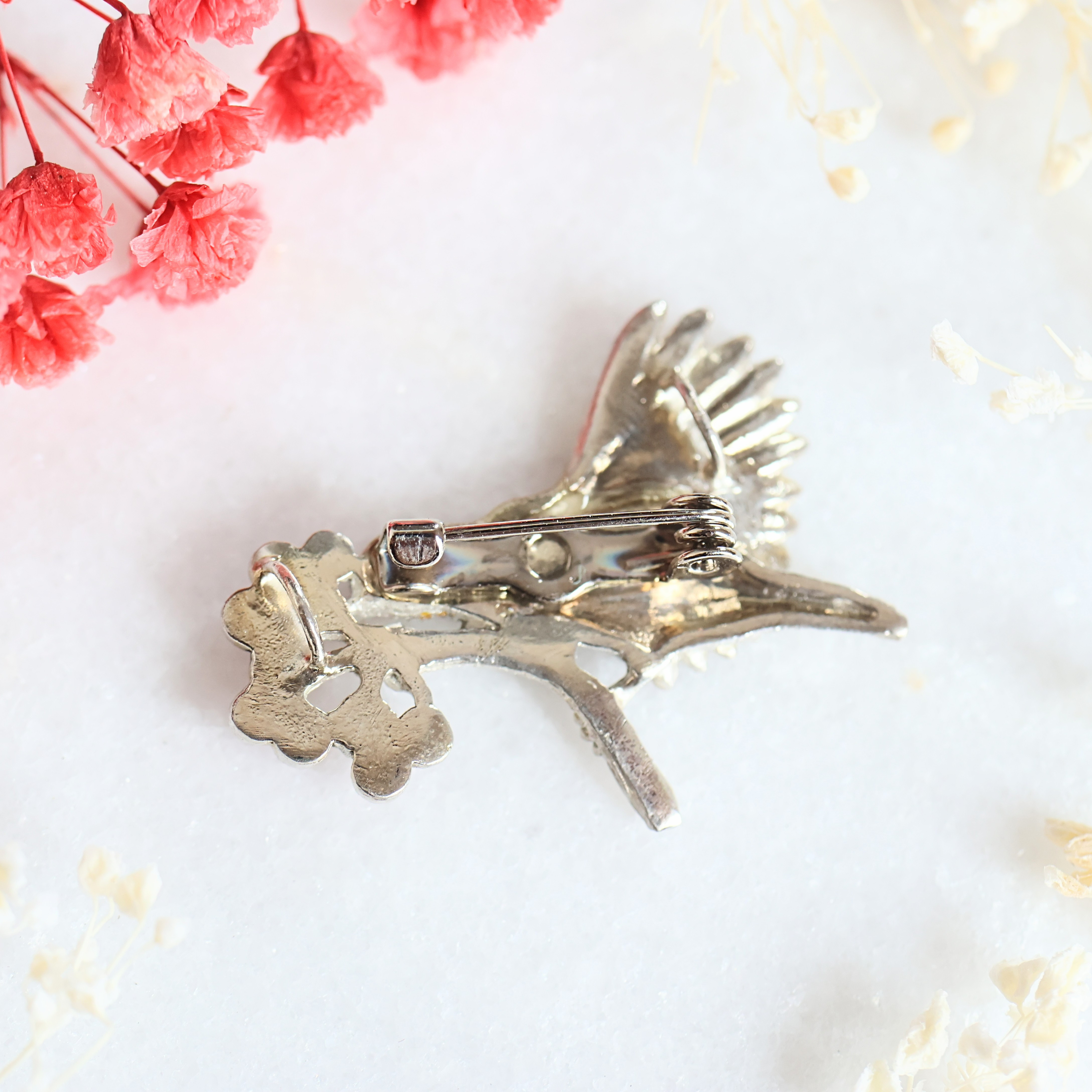 幸運を呼ぶ鳥コマドリのエナメルブローチ/ペンダント兼用【受注生産】