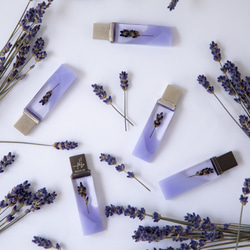 ラベンダーの透明USBメモリ【Violet-Dewdrop】(32,64GB) 北海道富良野産ラベンダーを使用 8枚目の画像