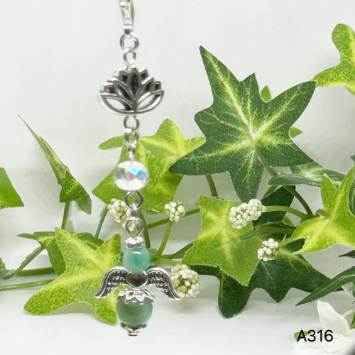 ハンドメイド】パワーストーンの天使チャーム 【公式通販】