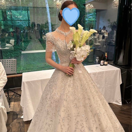 nicole sposa ふるい ビジューウェディングドレス 韓国ドレス nicole sposa ふるい ビジューウェディングドレス 韓国ドレス