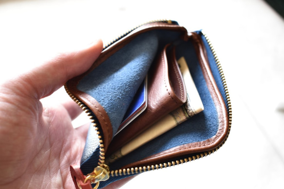 漁師の娘サイフ　(箱入り娘）ネイビー　灯台刺繍　 5枚目の画像