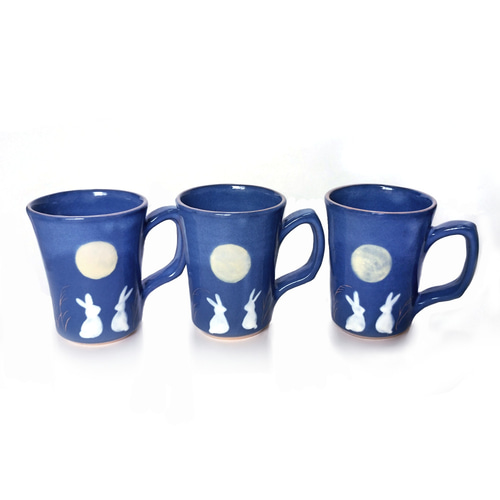 陶器】お月見うさぎのマグカップ マグカップ 心司窯 通販 17974075