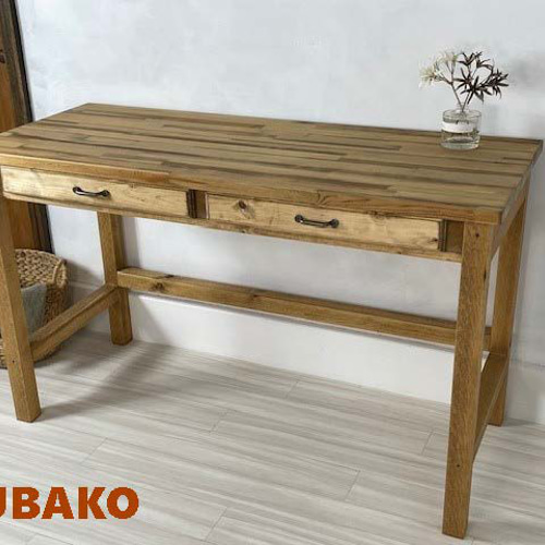 無垢材 作業台 120×50㎝(22045) カラーオーダー ：素朴で