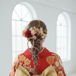 ユリ和玉髪飾り ブラック 振袖 成人式 袴 卒業式 結婚式 ウェディング