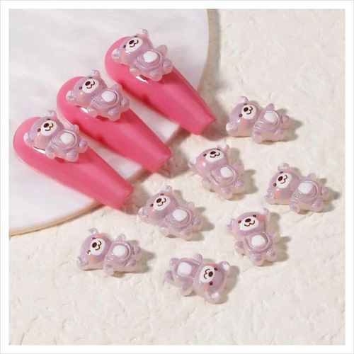3dネイルパーツ ネイル くま ピンク デコパーツ キラキラ 【公式通販】