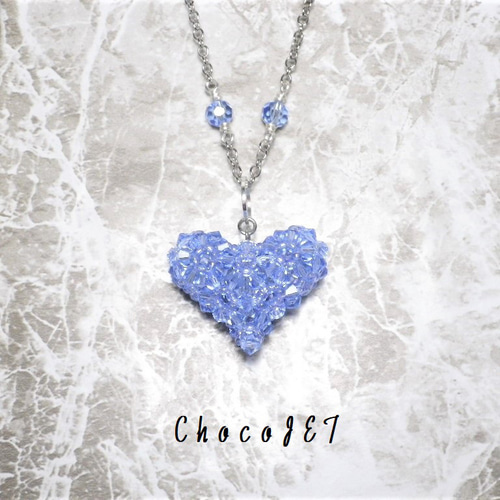 Swarovski 青色クリスタル ネックレスとブレスレット セット ブルー（青）アクセサリー｜ネックレス・ピアス・ブレスレット