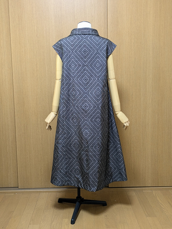 SOLD　着物リメイク　ワンピース　大島紬　M〜L 