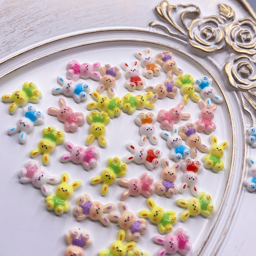 3dネイルパーツ ネイル うさぎ 数字 ネイルパーツ デコパーツ