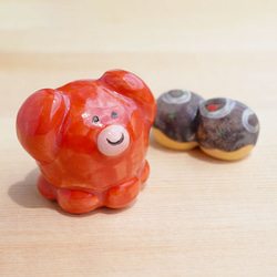 陶器]栗ダイスキ!!栗文鳥の置物[秋] その他置物 chopiandchoco 通販