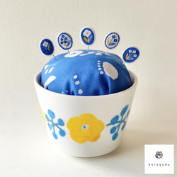 【new！】青いお花のまち針【架空の植物図鑑】 3枚目の画像