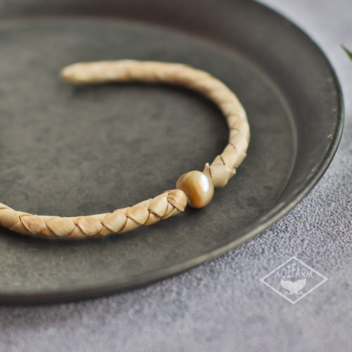 久米島夜光貝×月桃バングル バングル・リストバンド AOIFARM 通販