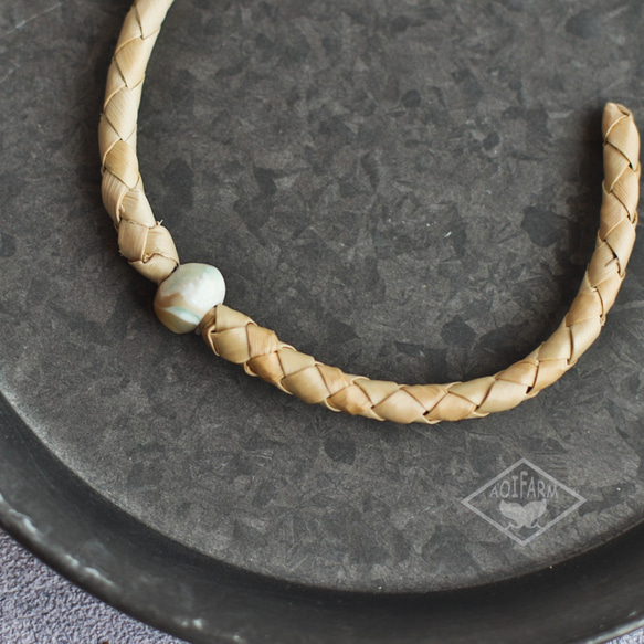 久米島夜光貝×月桃バングル バングル・リストバンド AOIFARM 通販