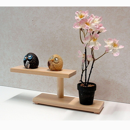 桧(ひのき) 飾り台・花台2段D / 木製雑貨 その他インテリア雑貨 ウッド