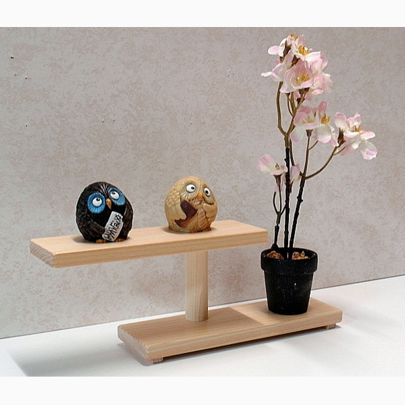 大きな木製花台　飾り台 桧(ひのき) 飾り台・花台2段D / 木製雑貨 その他インテリア雑貨