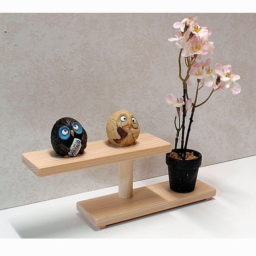 桧(ひのき) 飾り台・花台2段D / 木製雑貨 その他インテリア雑貨 ウッド