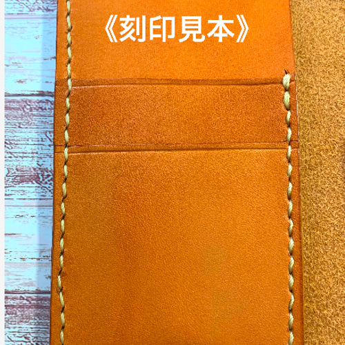 サイドポケット付き 栃木レザー ネイビー×レッド iPhoneケース