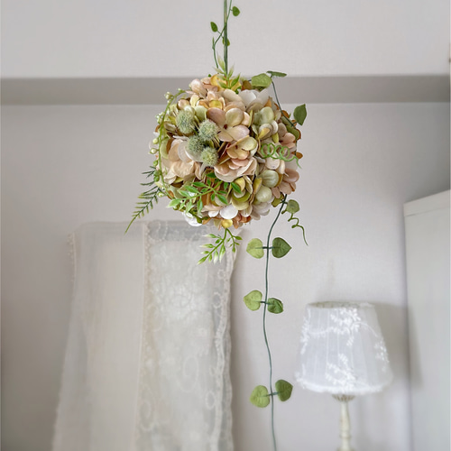 アンティークカラー紫陽花ボール/ボール型アレンジ/フラワーボール