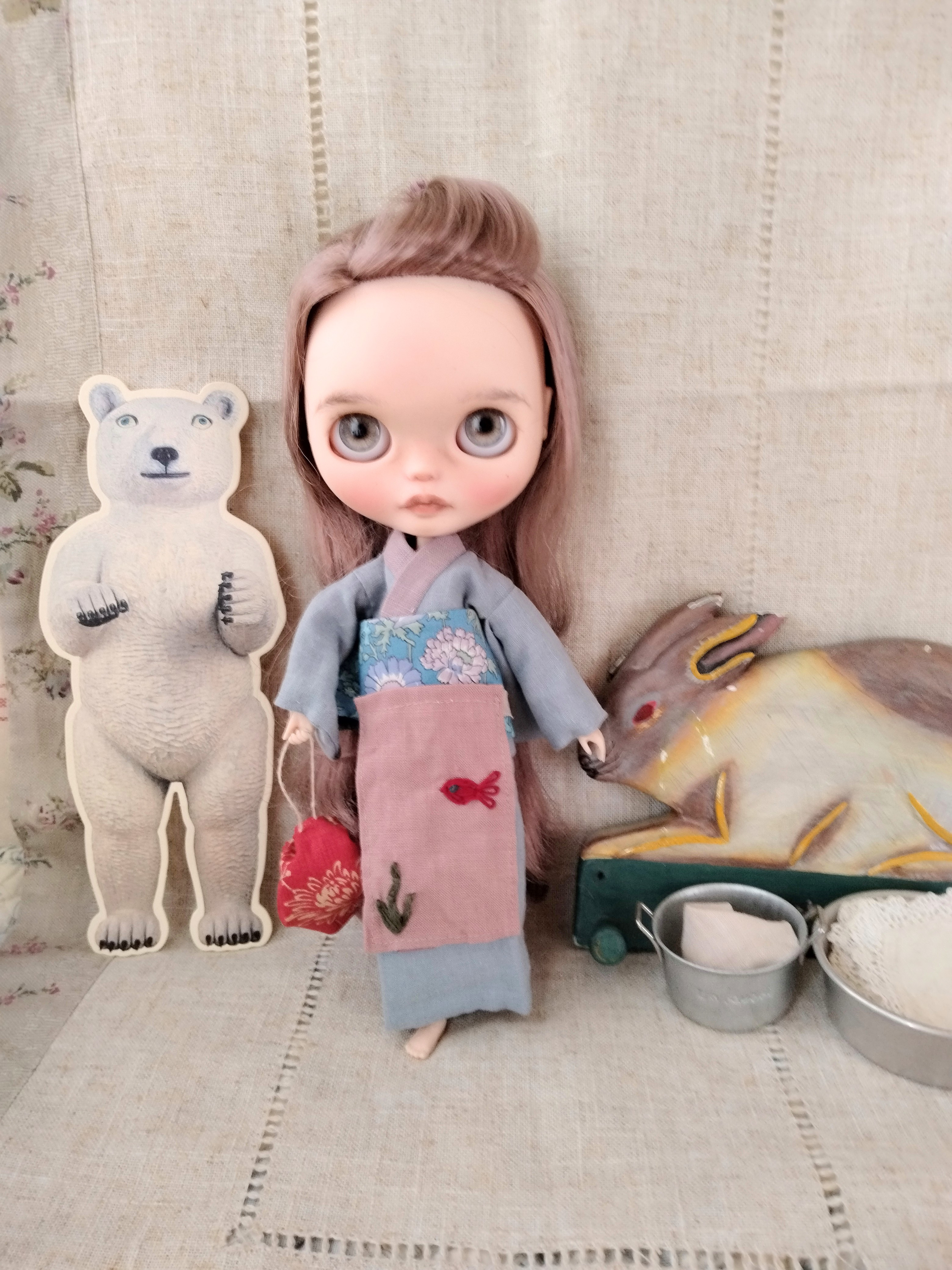 ブライスアウトフィット　グリンブルーゆかた