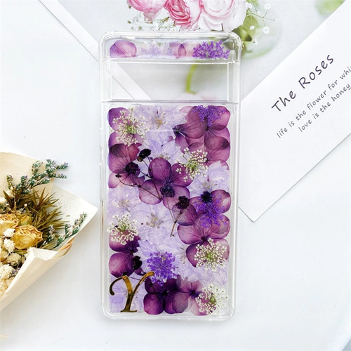 紫陽花、押し花ケース、iPhone SE4 、iPhone 15、Xperia 10 VI 紫陽花、押し花ケース、iPhone SE4 、iPhone 15、Xperia 10 VI