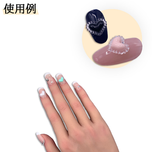 ネイルパーツ 花 スマイル 8mm 混色 クリア ぷっくり 太陽 50