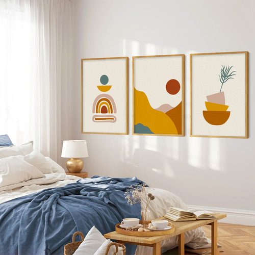 北欧ポスター【 shapes art 】3種類 抽象画ポスターで模様替え