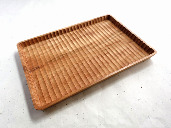 NO.1499　栃（トチノキ）　縮み杢　漆　お盆 NO.1499 栃（トチノキ） 縮み杢 漆 お盆 NO.1499 栃（トチノキ） 縮み