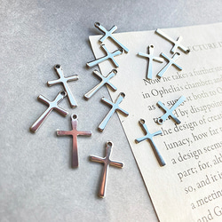 3個 大 十字架 ゴシック クロス/シルバー（C-388） チャーム