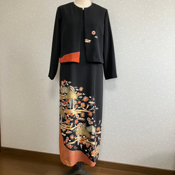 No.104 留袖ドレスノースリーブワンピースM~Lサイズ11号 No.91留袖ドレスワンピースM〜Lサイズ11号七分袖 ワンピース