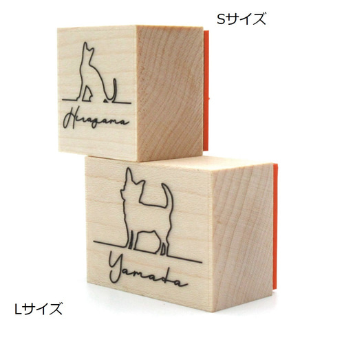 ミニチュアダックスフンド_ペットシルエットサインスタンプ_犬グッズ_