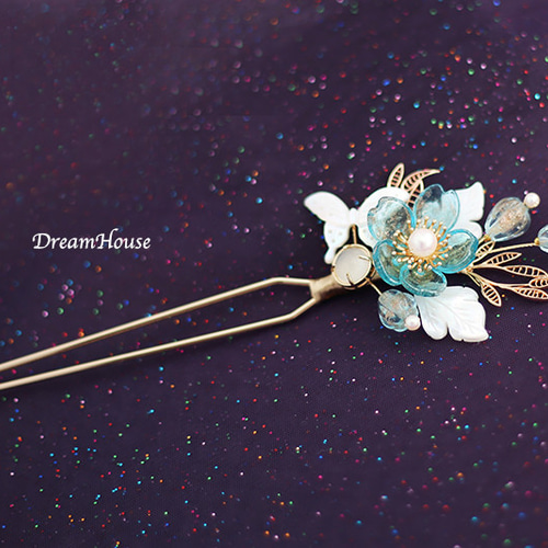 蛍夜のかんざし＊蝶貝＊簪＊着物和装 かんざし dreamhouse 通販